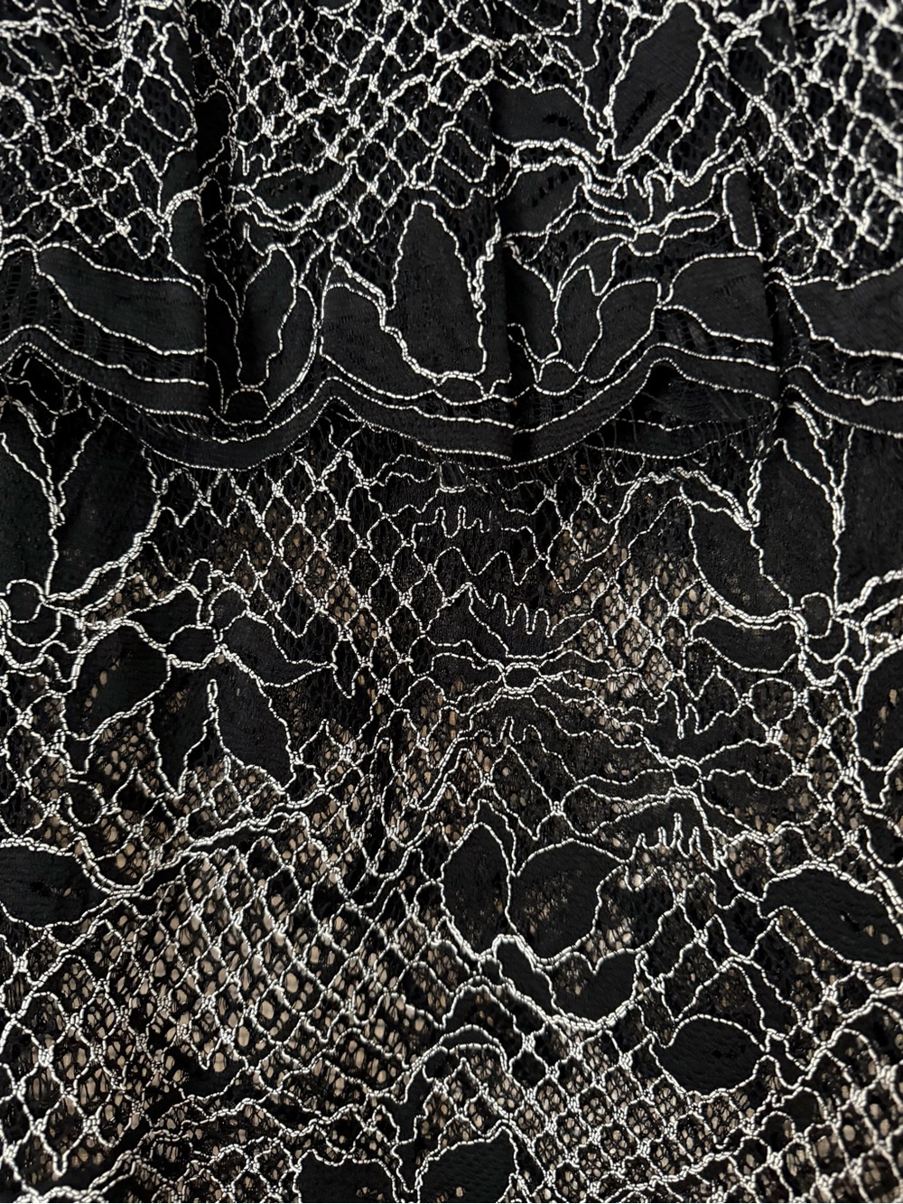 Zara Women's Black Lace Overlay Long-Sleeve Top - Picture 10 of 11